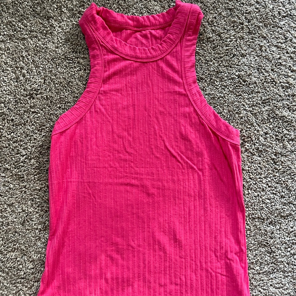 Free People Movement Pink Ribbed Women's Tank